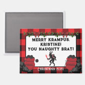 Grappige Merry Krampus Gepersonaliseerde Custom Ch Magneet (Voorkant / Achterkant)