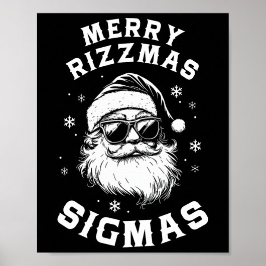 Grappige Merry Rizzmas Sigmas Kinder Tiener School Poster (Voorkant)