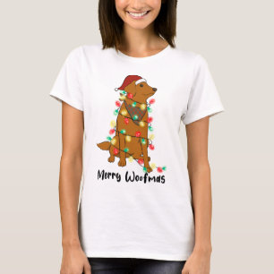 Grappige Merry Woofmas Kersthond T-shirt