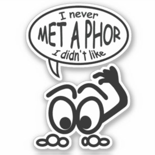 Grappige metafoor Stickman Sticker