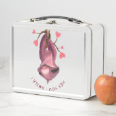 Grappige metalen lunchbox met speelse luiaard - Sm (In situ)