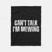 Grappige Mewing Design Mewing Techniek Kan Ik Niet Fleece Deken (Voorkant)