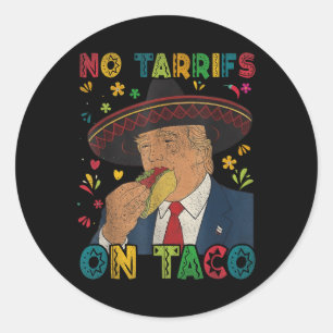 Grappige Mexicaanse Cinco de Mayo Trump geen trapp Ronde Sticker