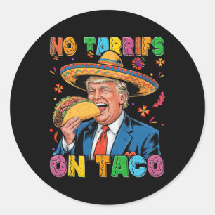 Grappige Mexicaanse Cinco de Mayo Trump geen trapp Ronde Sticker
