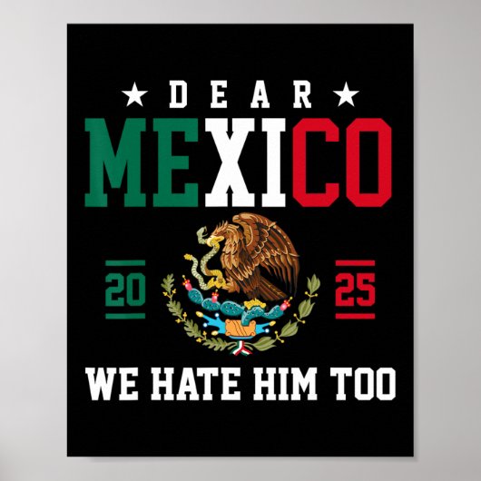 Grappige Mexicaanse empathie Beste Mexico, we hate Poster (Voorkant)