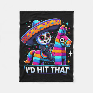 Grappige Mexicaanse Feest Pinatas Die Ik Zou Raken Fleece Deken
