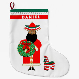 Grappige Mexicaanse Kerstman Grote Kerstsok