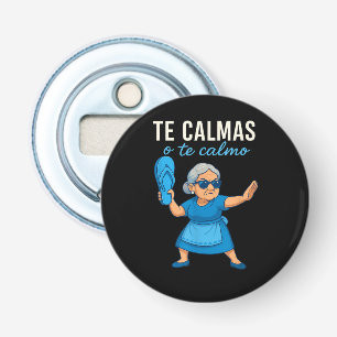 Grappige Mexicaanse Spaanse oma Button Flesopener