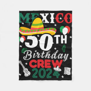 Grappige Mexico 50e verjaardag Crew 2024 50 Jaar C Fleece Deken