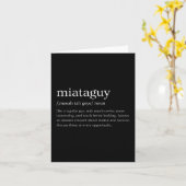 Grappige Miata Guy Car Definition Parodie Gift voo Kaart (Gele Bloem)