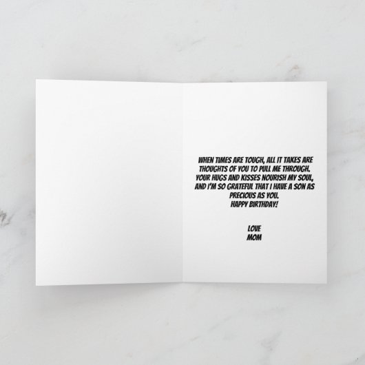 Grappige Miauwende Kat Witte 30e Zoon Verjaardag Kaart (Binnen)