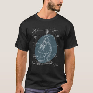 Grappige microscoop anatomie nerd wetenschappelijk t-shirt