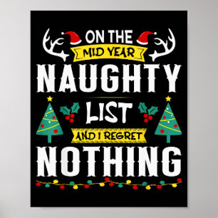Grappige Mid-year Kerstmis In Juli Strand Zomer Ke Poster