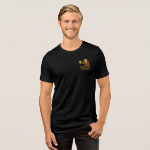 Grappige middeleeuwse Meme Devil Cartoon Halloween Tri-Blend Shirt