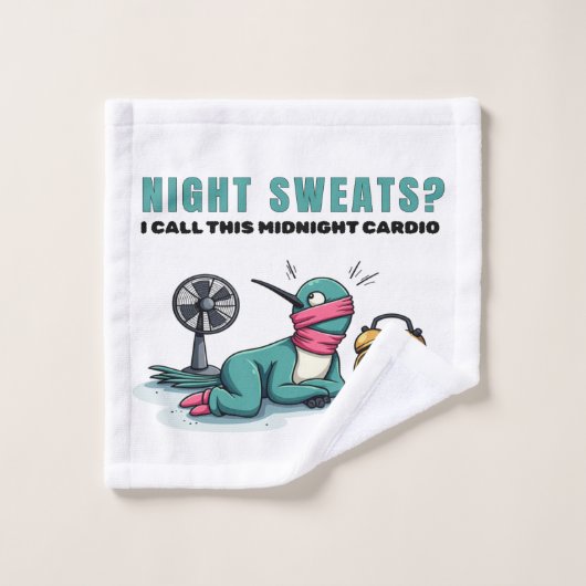 Grappige Midnight Cardio Wash Cloth Washandje (Wasdoekje)