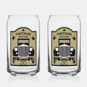 Grappige mijlpaal verjaardag boven de heuvel blikvorm glas