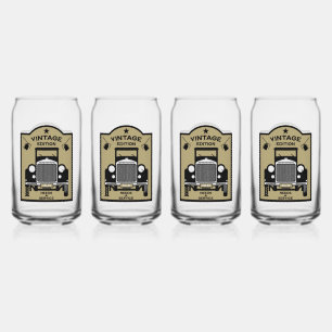 Grappige mijlpaal verjaardag boven de heuvel blikvorm glas