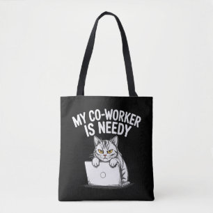 Grappige "Mijn collega is veeleisend" Grumpy Cat W Draagtas