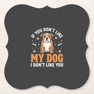 Grappige mijn hond Bulldog citaat Kartonnen Onderzetters