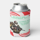 Grappige Militair/Kerstman Blikjeskoeler (Blikje Voorkant)