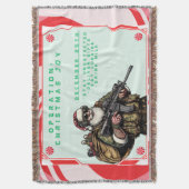 Grappige Militair/Kerstman Deken (Voorkant Verticaal)