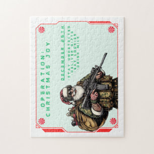 Grappige Militair/Kerstman Legpuzzel