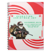 Grappige Militair/Kerstman Notitieboek (Voorkant)