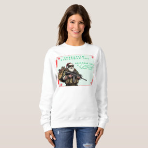 Grappige Militair/Kerstman Trui