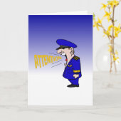 Grappige militaire vrouw die je mist kaart (Gele Bloem)