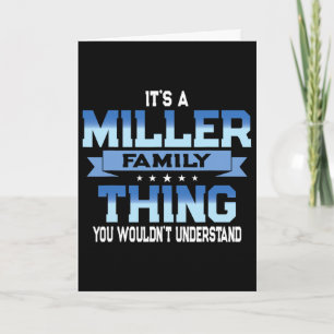 Grappige Miller Familiebijeenkomst T-shirt Matchin Kaart