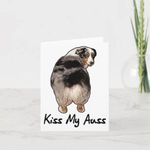 Grappige Miniatuur Australian Shepherd Kus Mijn Au Kaart