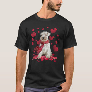 Grappige Miniatuur Schnauzer Hartjes Sjaal Valenti T-shirt