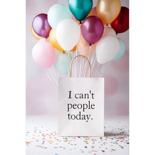 Grappige minimalistische cadeautas   Ik kan vandaa