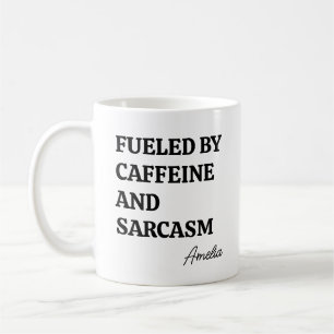 Grappige Minimalistische Cafeïne Sarcasme Geperson Koffiemok