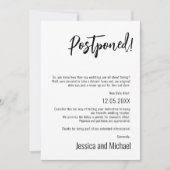 💍 grappige minimalistische elegante uitgestelde d save the date (Voorkant)
