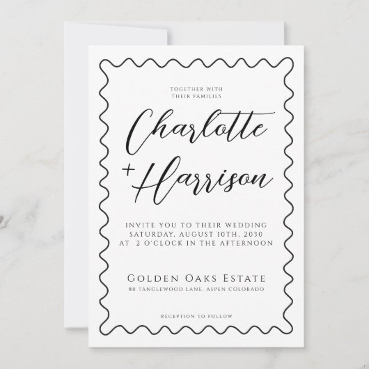 Grappige minimalistische handgeschreven script bru kaart (Voorkant)