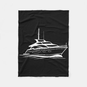 Grappige Minimalistische Jacht Eenvoudige Boot Jac Fleece Deken