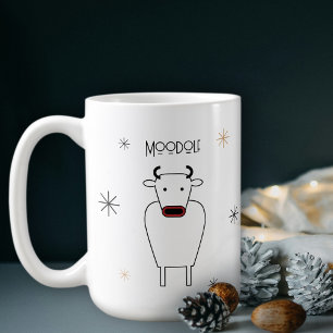 Grappige Minimalistische Moodolf De Rode Neus Rend Koffiemok