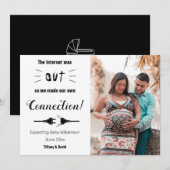 Grappige Minimalistische Verbindingen Maken Zwange Aankondiging (Voorkant / Achterkant)