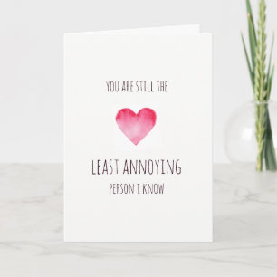 Grappige minst vervelende persoon Valentijnse kaar Feestdagen Kaart