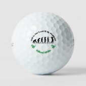 Grappige minste problemen Monogram genaamd zwart g Golfballen (Voorkant)