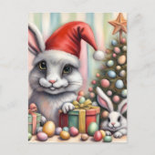 Grappige Misfit Pasen Kerstkonijnen Briefkaart (Voorkant)