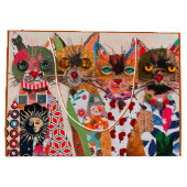 Grappige Mixed Media Cat Groot Cadeauzakje (Achterkant)