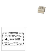 Grappige mock-up paspoort inreisstempel | FILIPIJN Rubberstempel (Gestempeld)