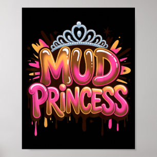 Grappige modderprinses run squad modderige zusters poster