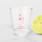 Grappige Moderne Bachelorette Party Bruid Ring Vin Shot Glas (Voorkant)