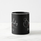 Grappige Moderne Boss Lady Zwart-wit Script Mok (Midden)