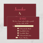 Grappige moderne gepersonaliseerde trouw-RSVP uitn RSVP Kaartje (Voorkant / Achterkant)