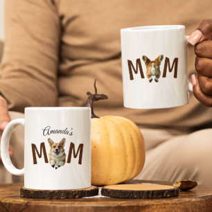 Grappige moderne schattige Corgi puppy hond mama Koffiemok