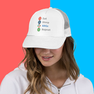 Grappige moderne Schattigee trendy duurzaamheidsdo Trucker Pet